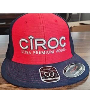 Ciroc Ultra Premium Vodka Cap America Flexfit Hat Red Blue‎ XS New